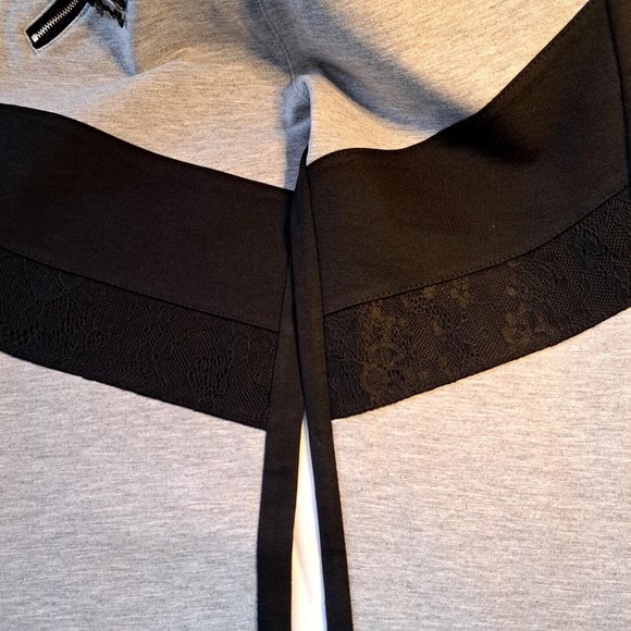 KESSLEY NWT 2 tones LEGGINGS tight Sz MEDIUM lace BALLETCORE ATHLEISURE SUBLIME - Picture 3 of 11